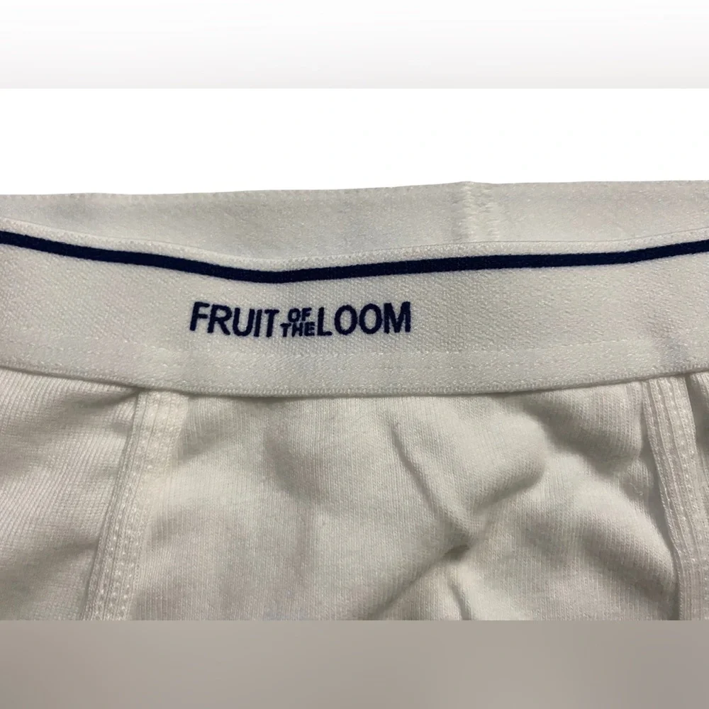 Fruit of the Loom Mens White Underwear Briefs XXL Tighty Whities Lot of 5